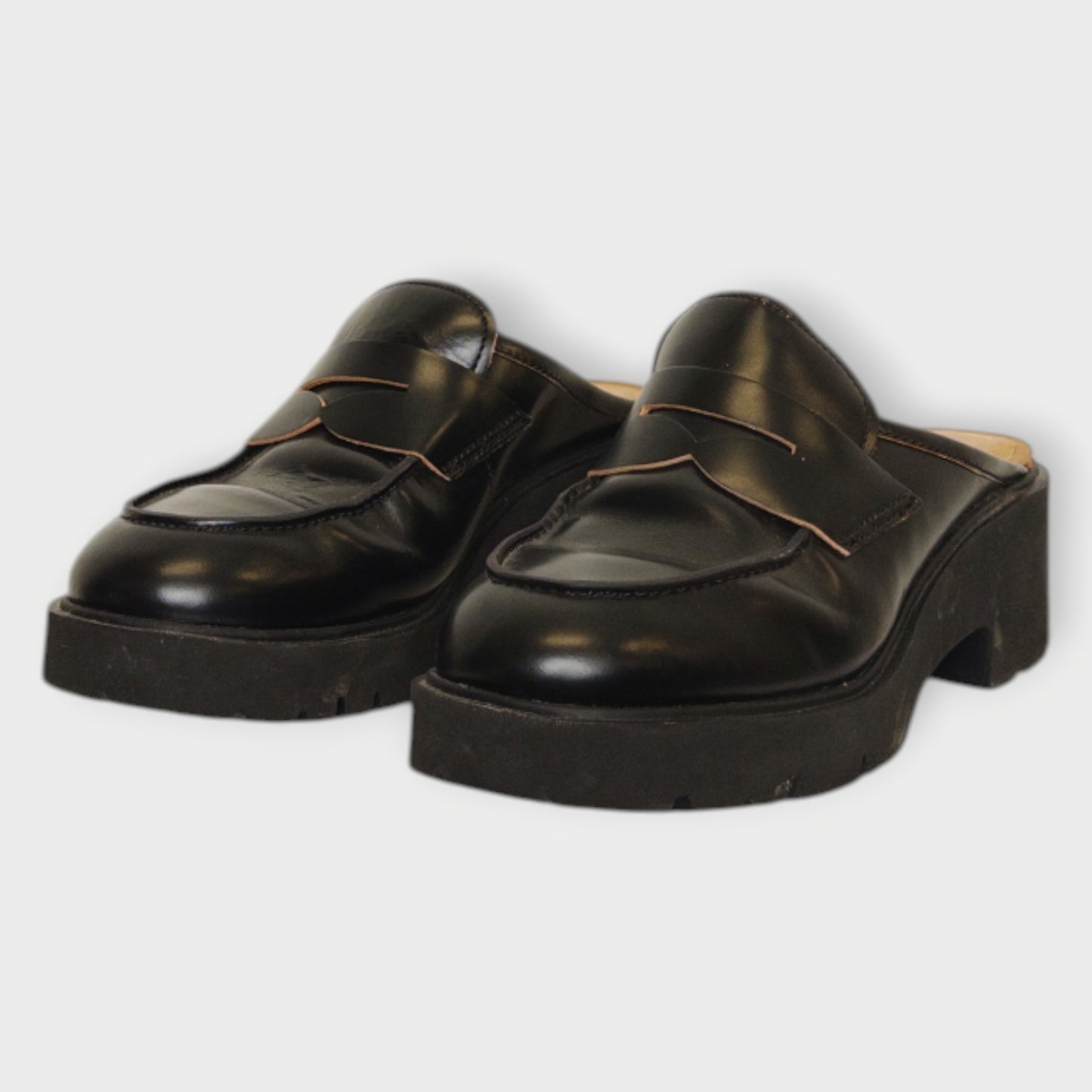 Heeled Backless Loafers