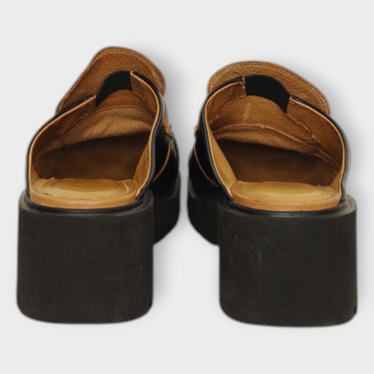 Heeled Backless Loafers