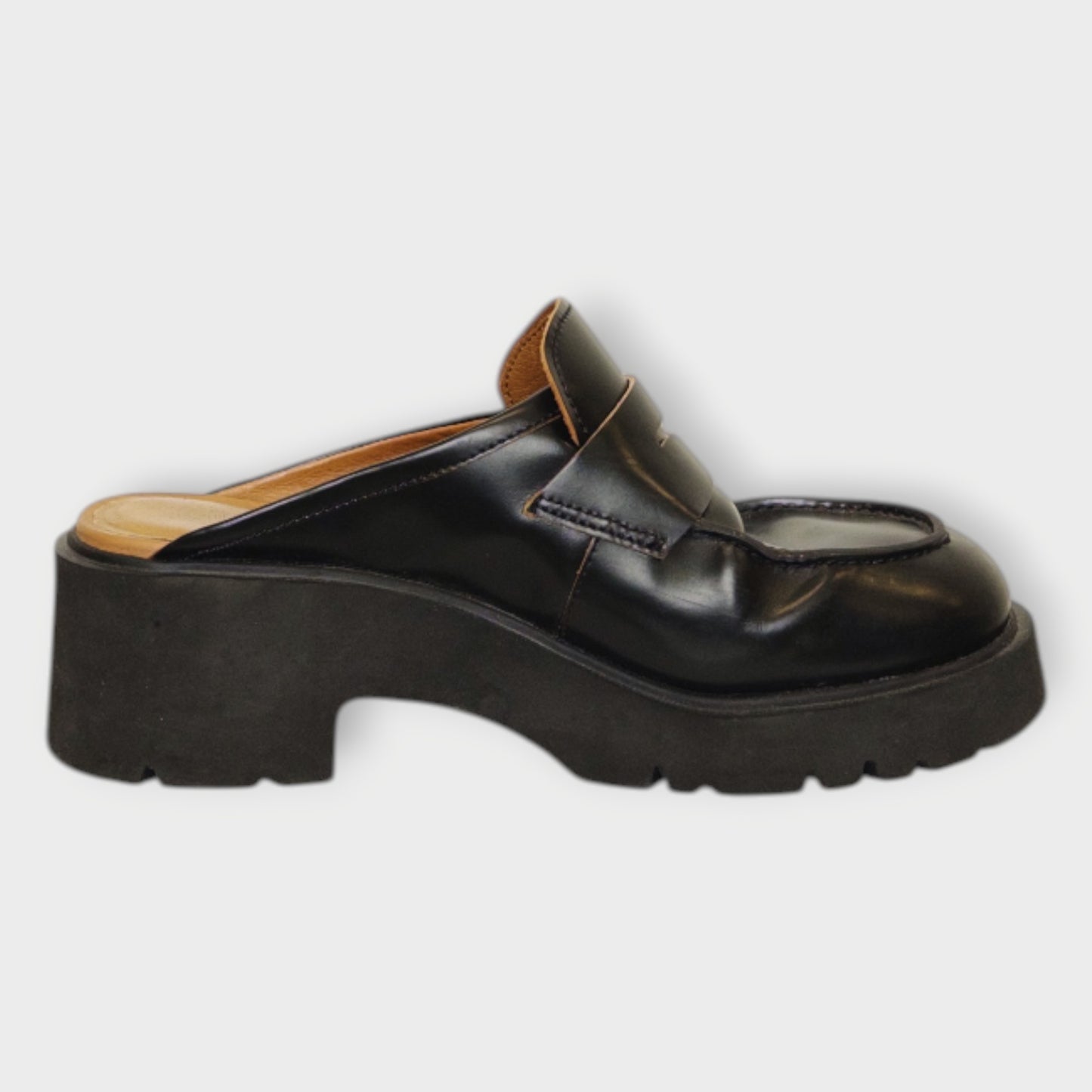 Heeled Backless Loafers