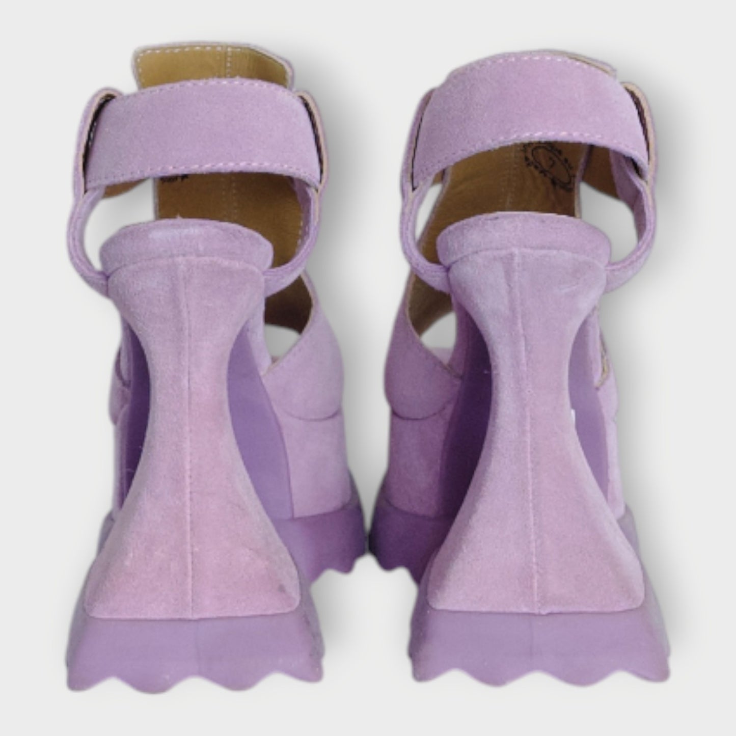 Suede T-Strap Daisy Platforms
