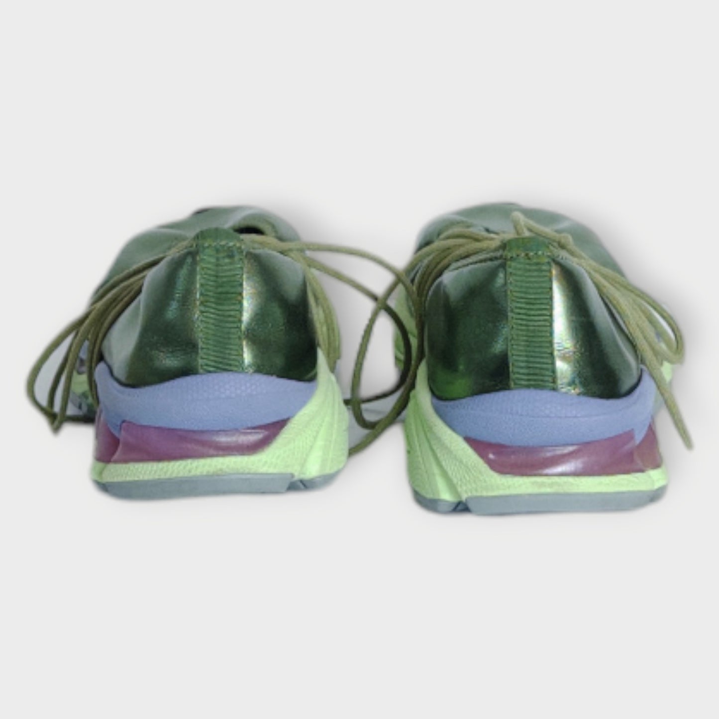 Green Hybrid Lace Up Sneakers
