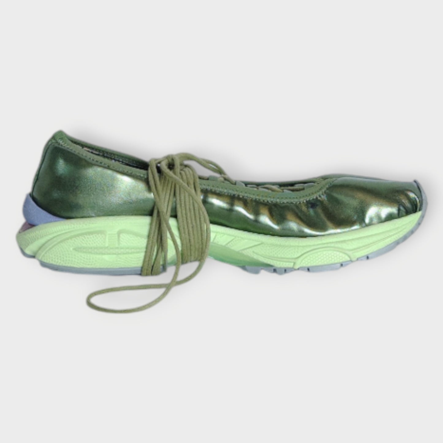 Green Hybrid Lace Up Sneakers