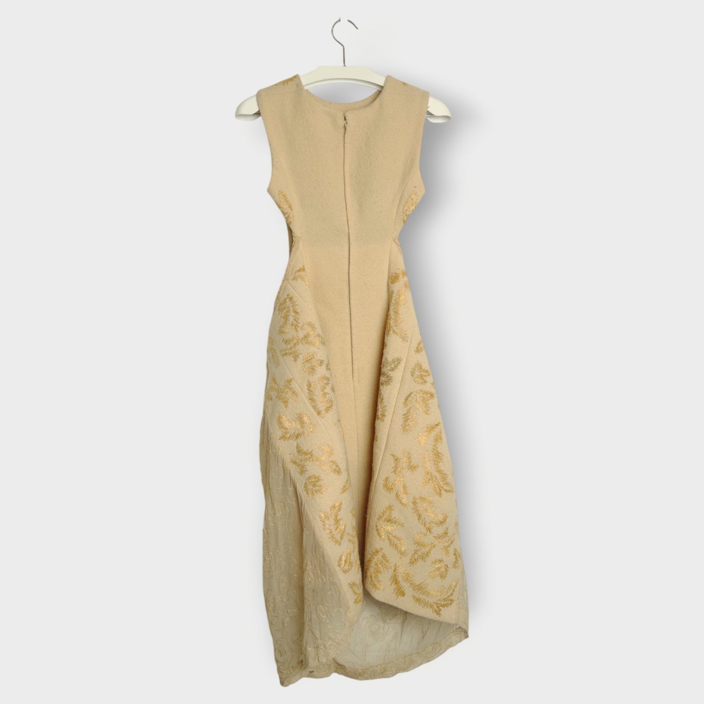 Wool Sheer Embroidered Dress