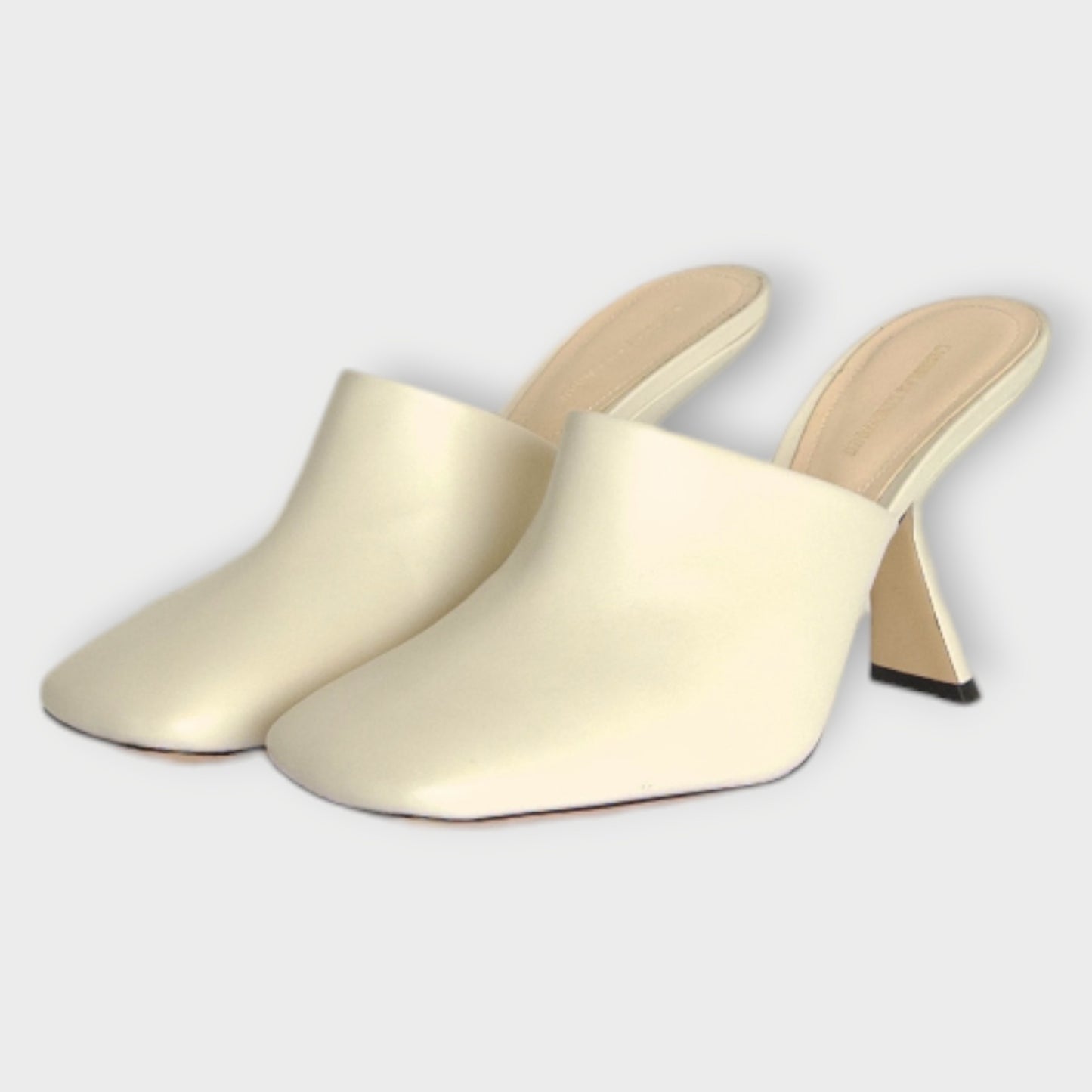 Square Toe Leather Mules