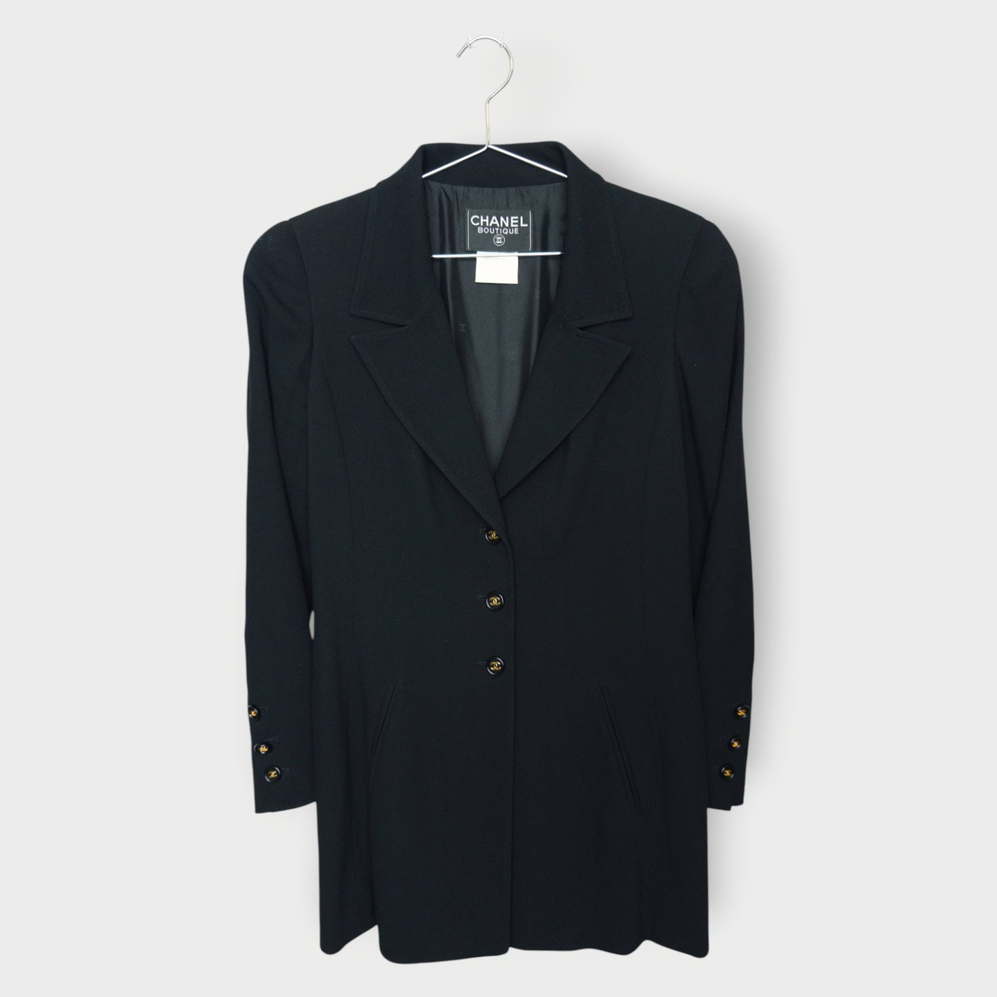 Wool Logo Button Blazer
