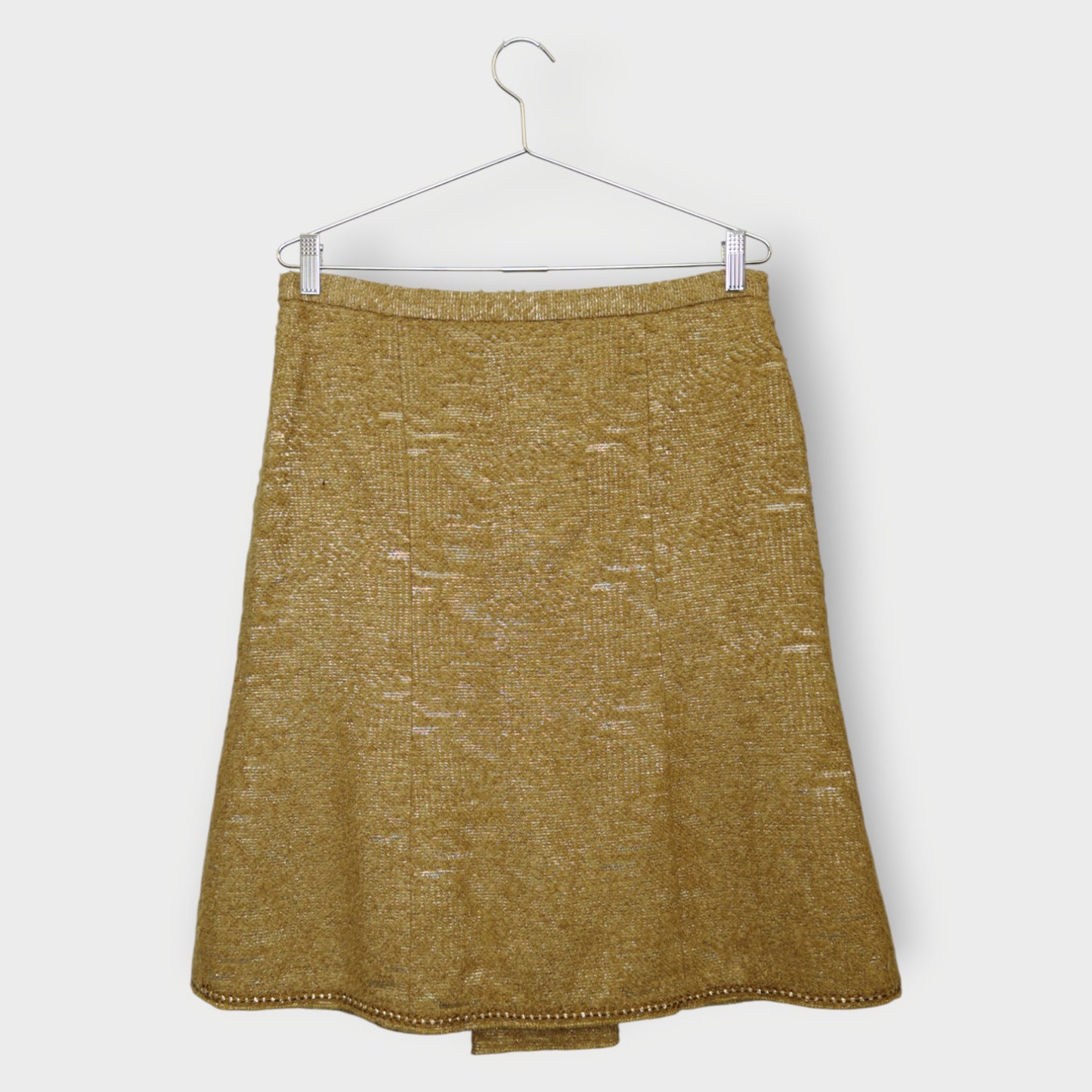 Shiny Pleat Front Midi