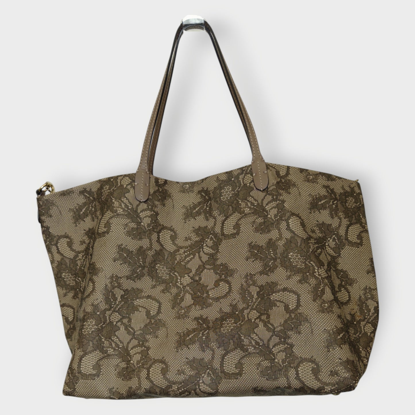 Lace Leather Tote