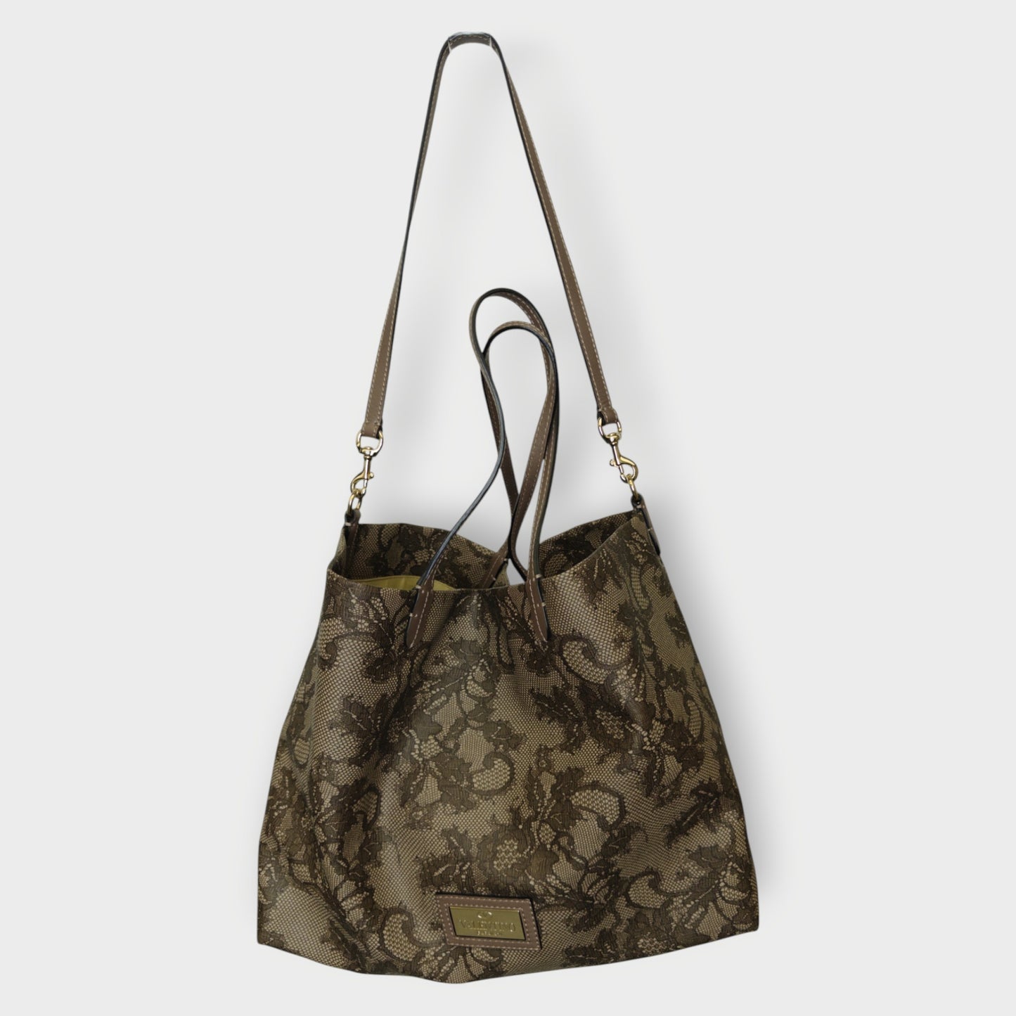 Lace Leather Tote