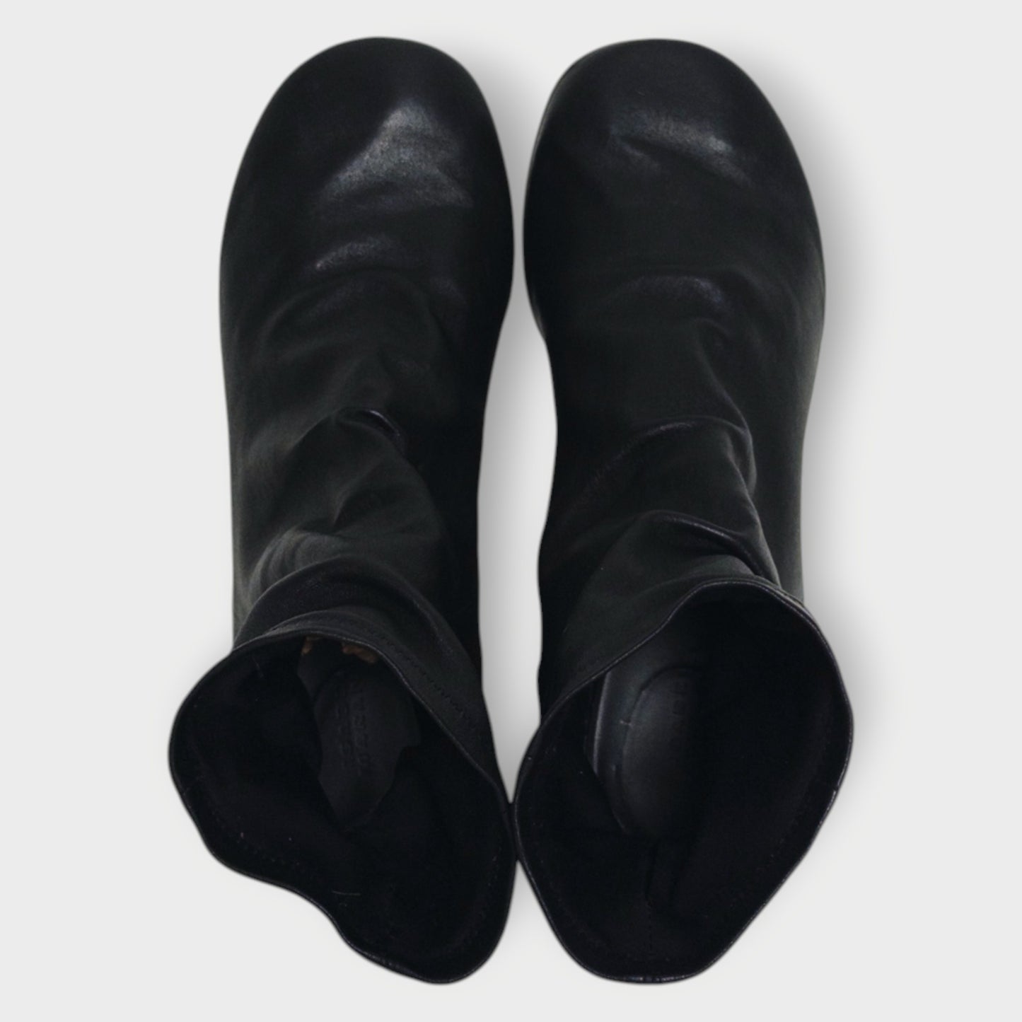 Scrunch Leather Laeden Sock Boot