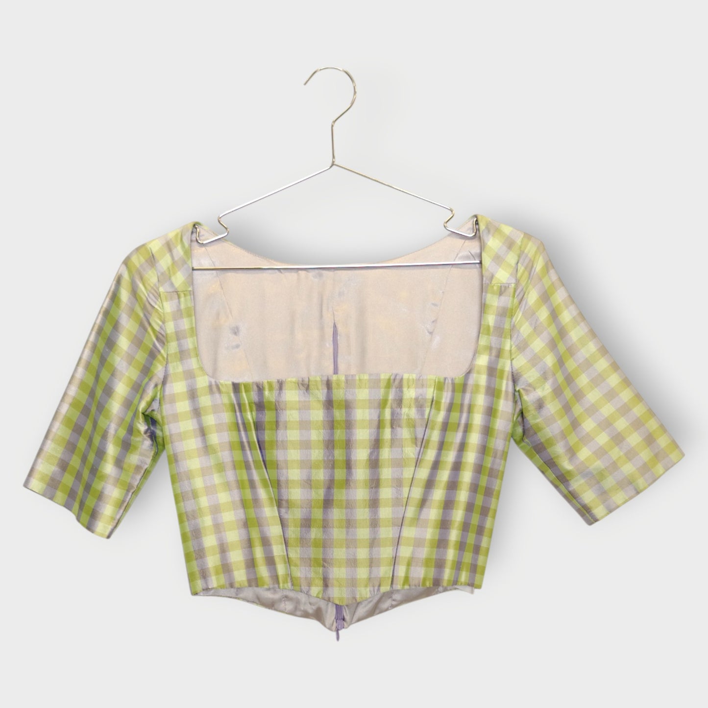 Gingham Silk Corset