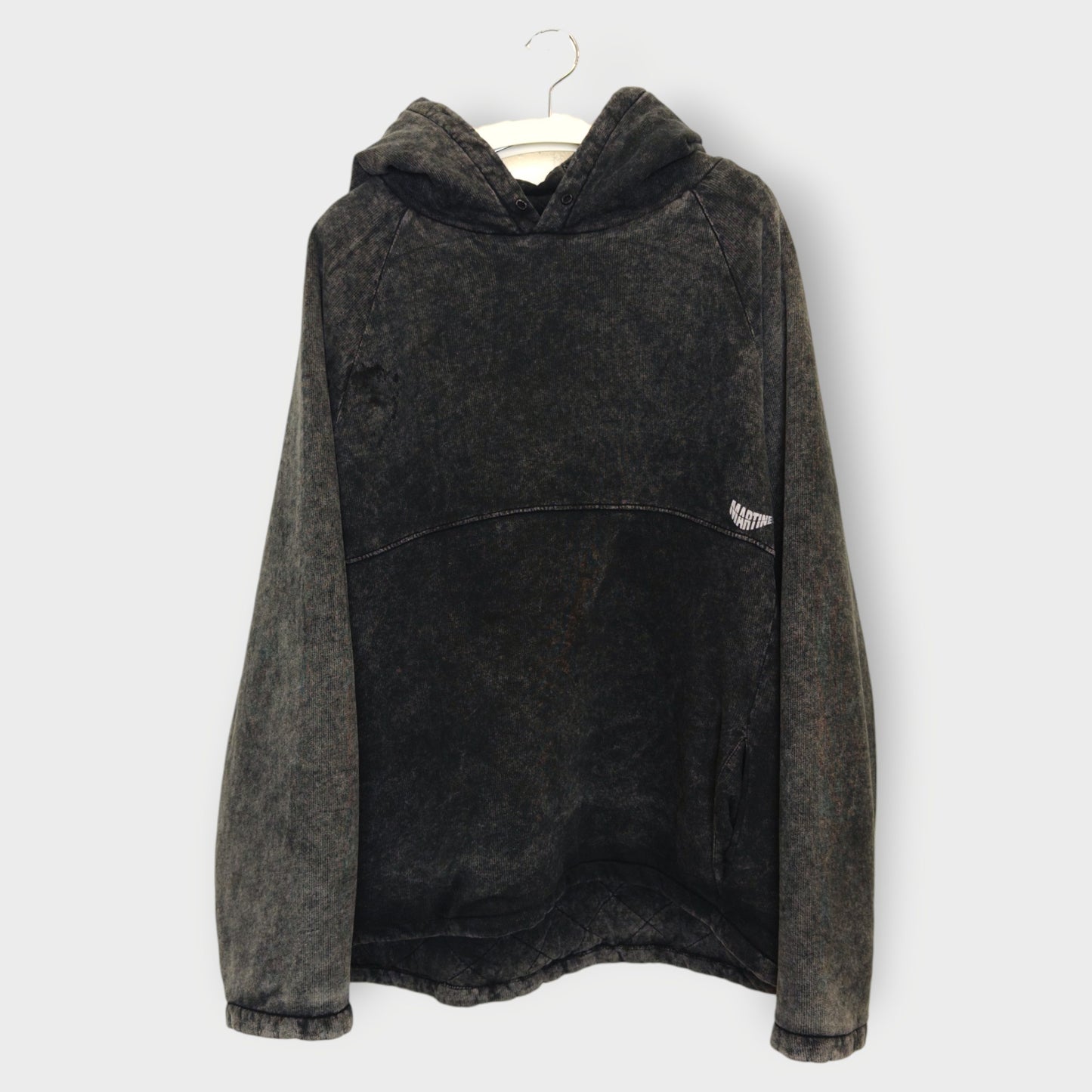 Acid Wash Quilted Hoodie