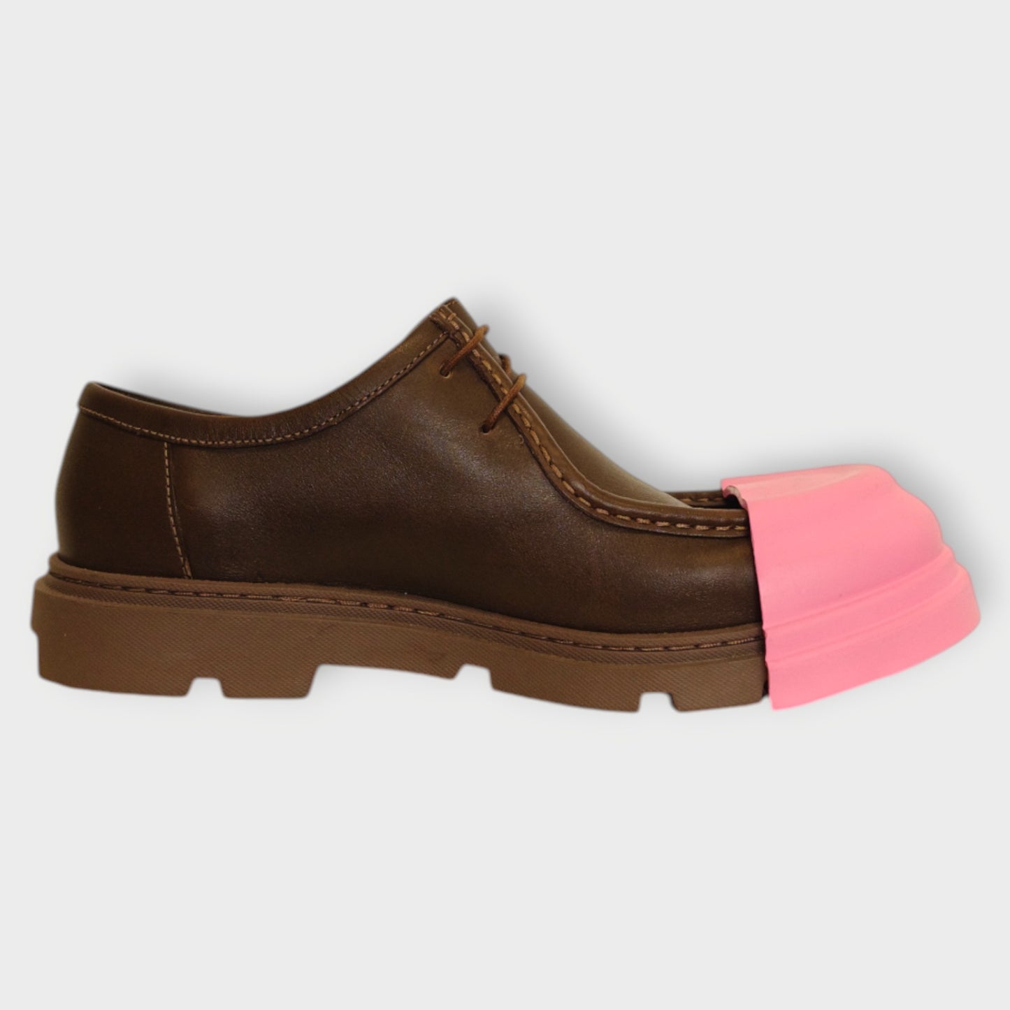 Leather Rubber Cap Boat Shoe