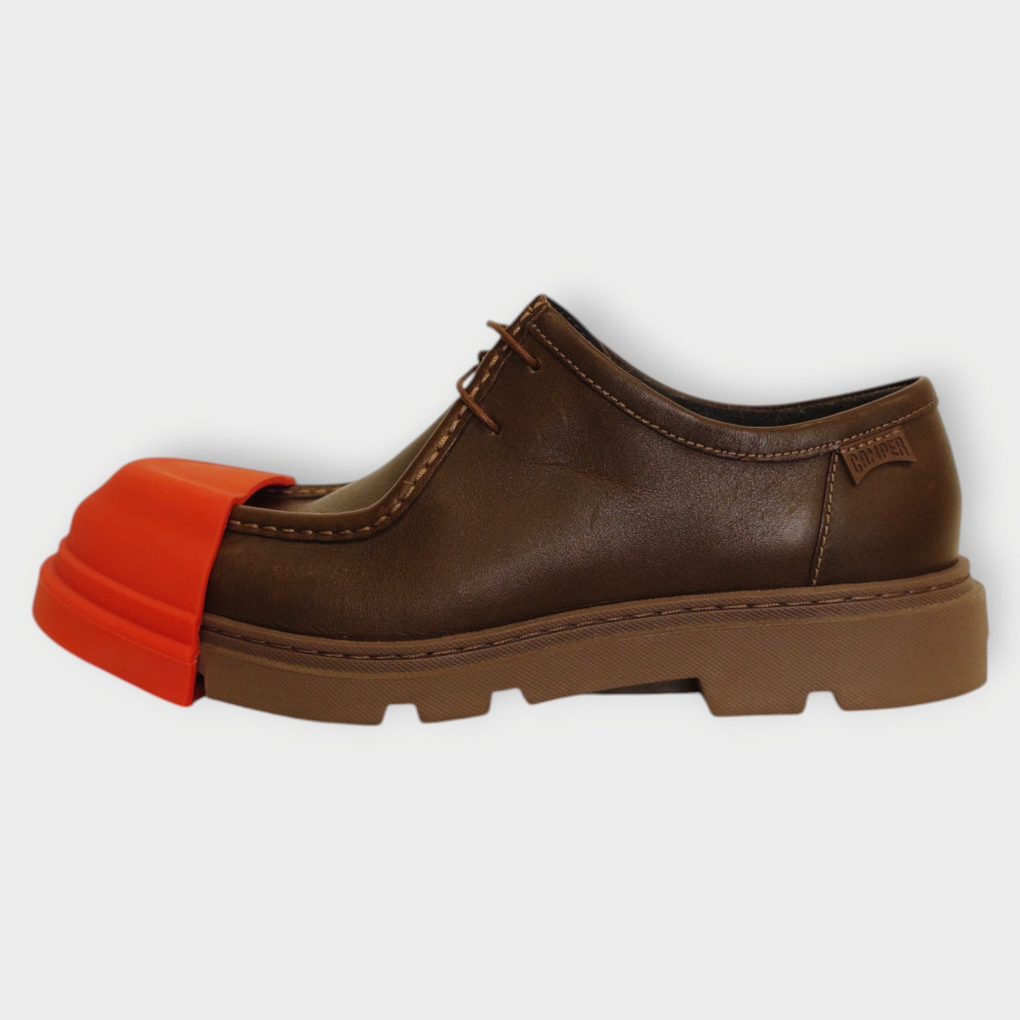 Leather Rubber Cap Boat Shoe
