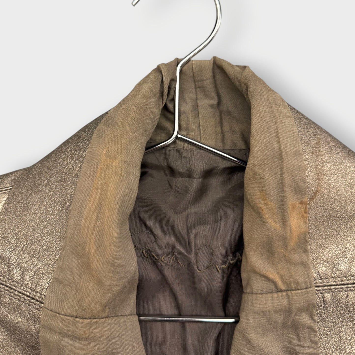 Leather High Neck Jacket