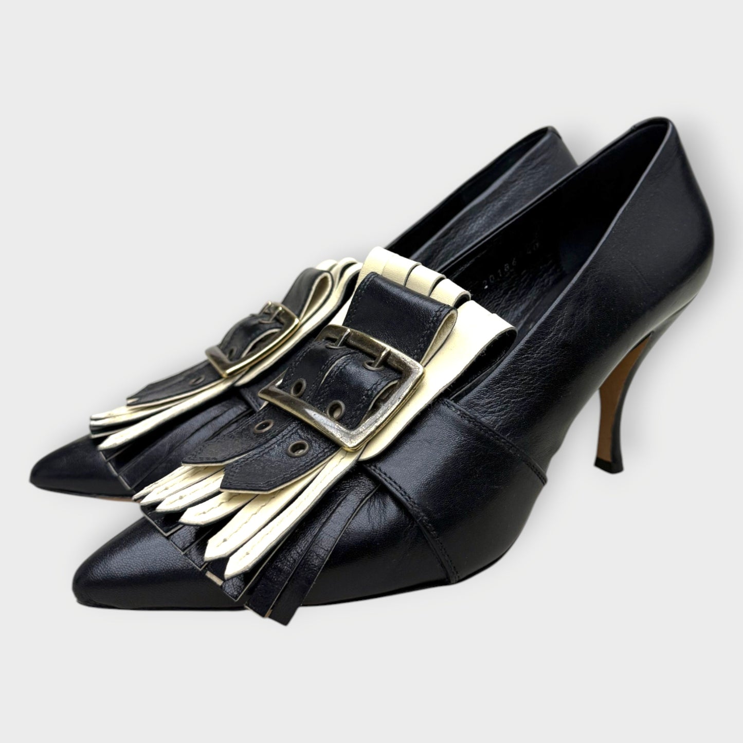 Leather Fringed Pumps