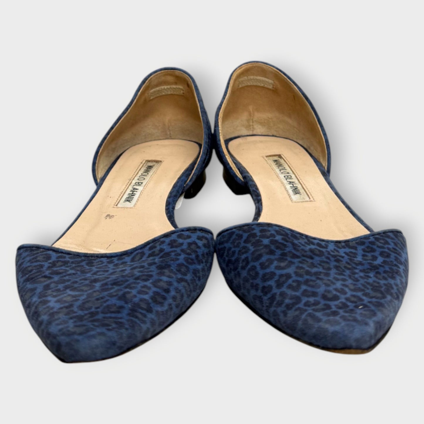Leopard Suede Pointed Toe Flats