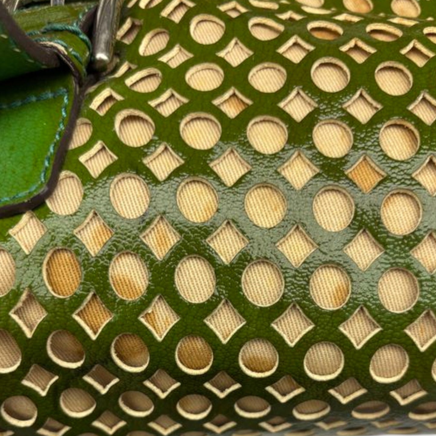 Cut Out Leather Handbag