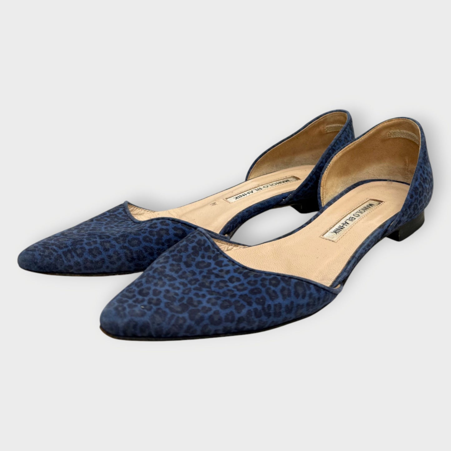 Leopard Suede Pointed Toe Flats