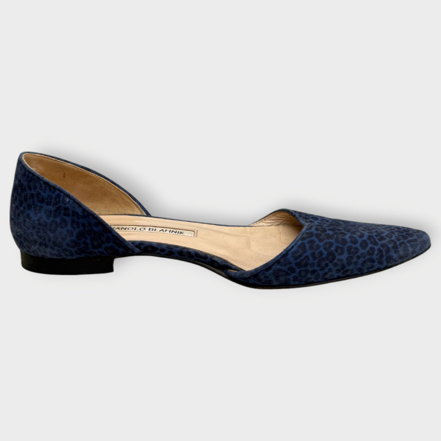 Leopard Suede Pointed Toe Flats