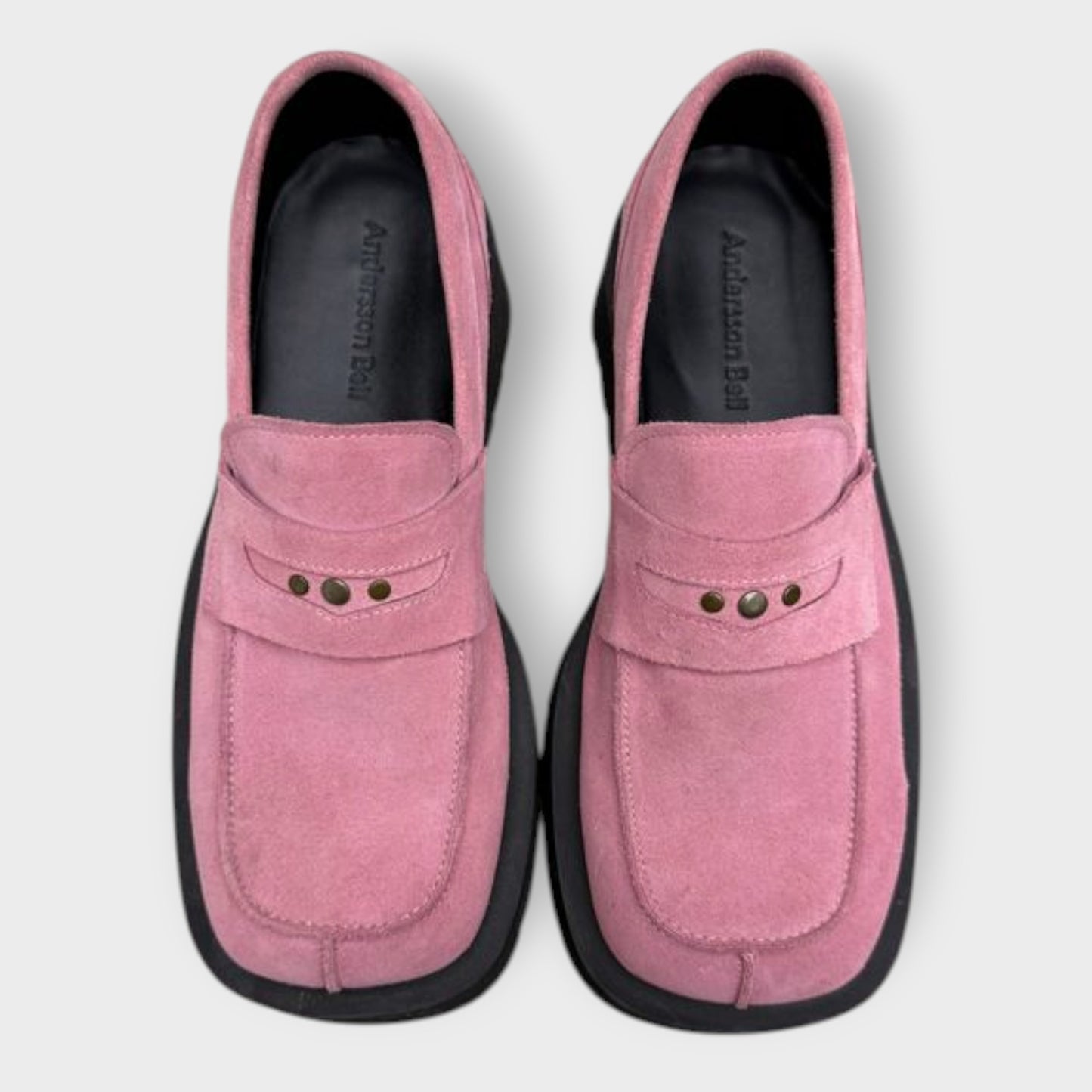 Suede Broeils Penny Loafers