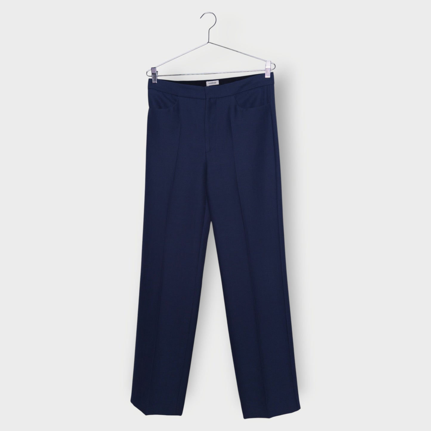 Wool Blend Front Pleat Suit Trouser
