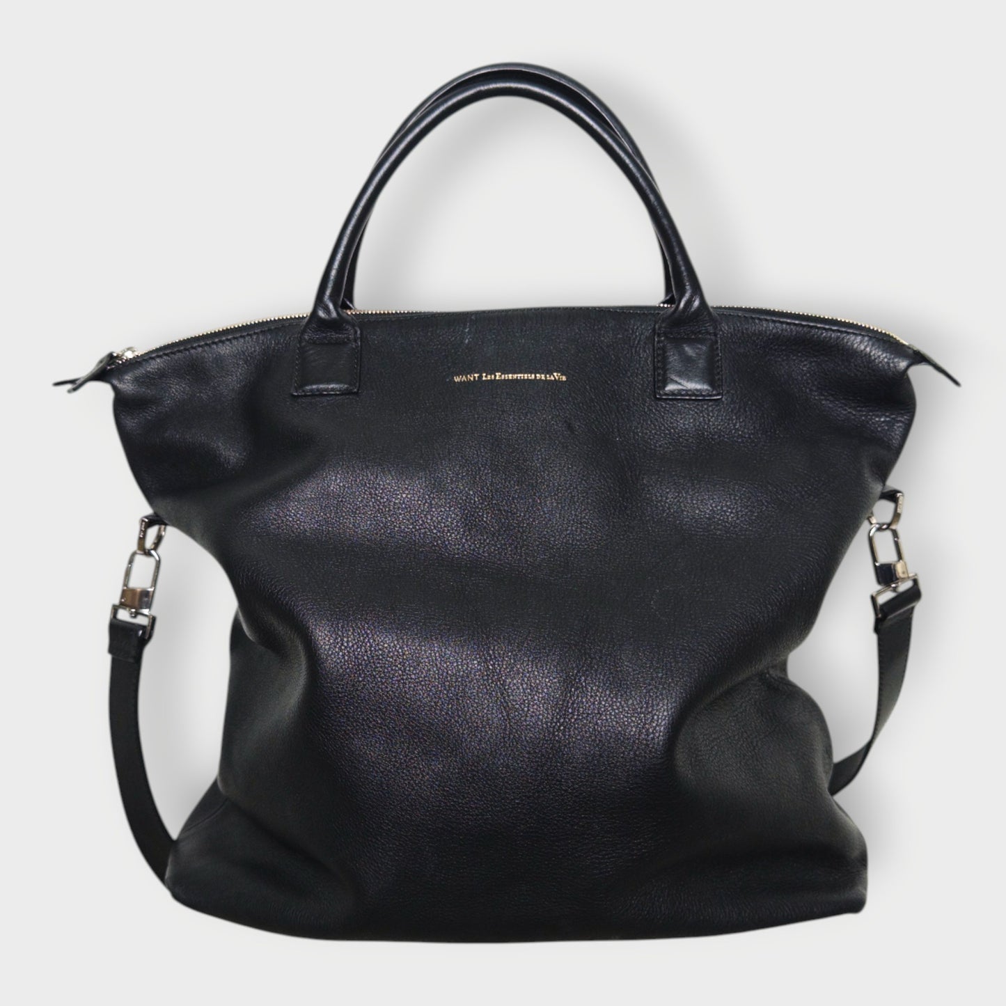 Black Leather Tote