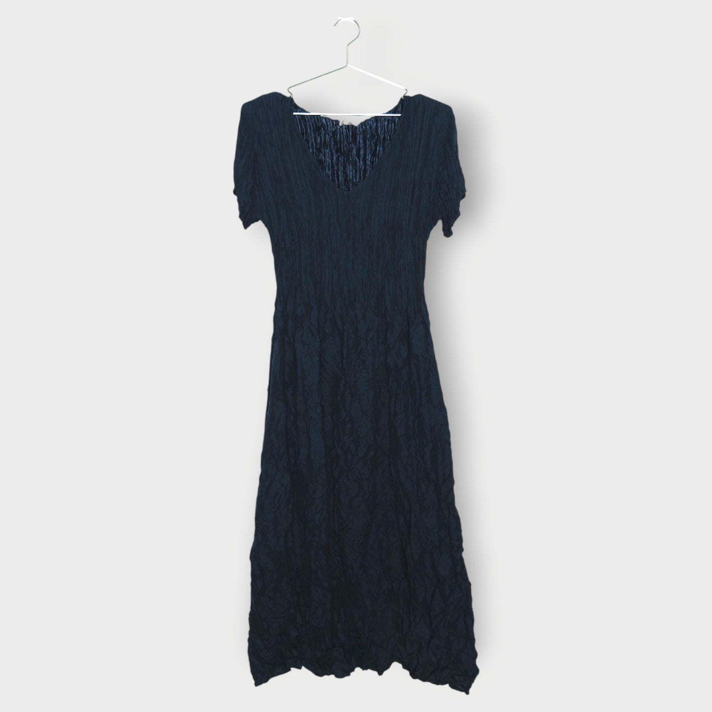 V Neck Pleated Maxi