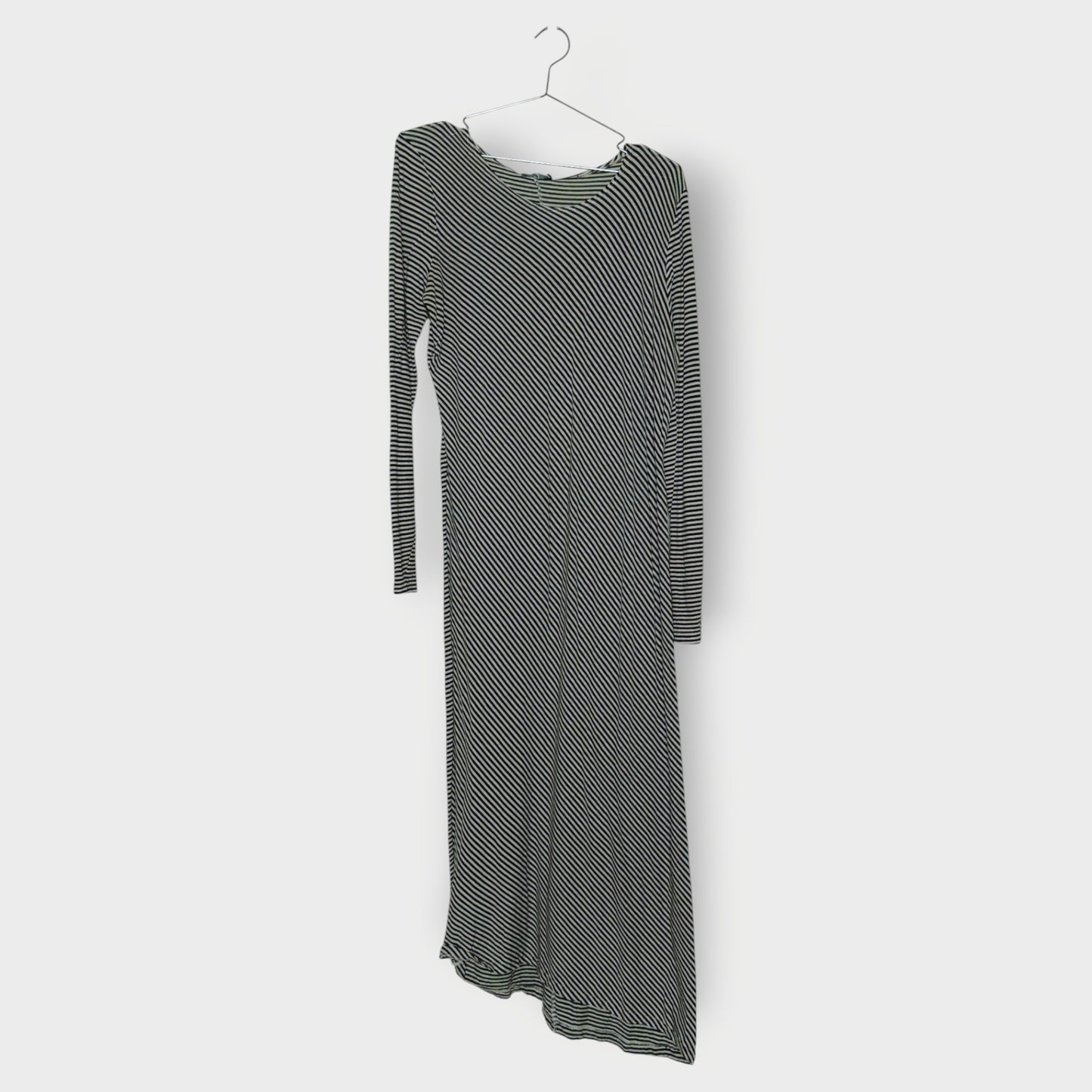 Diagonal Stripe Long Sleeve Dress