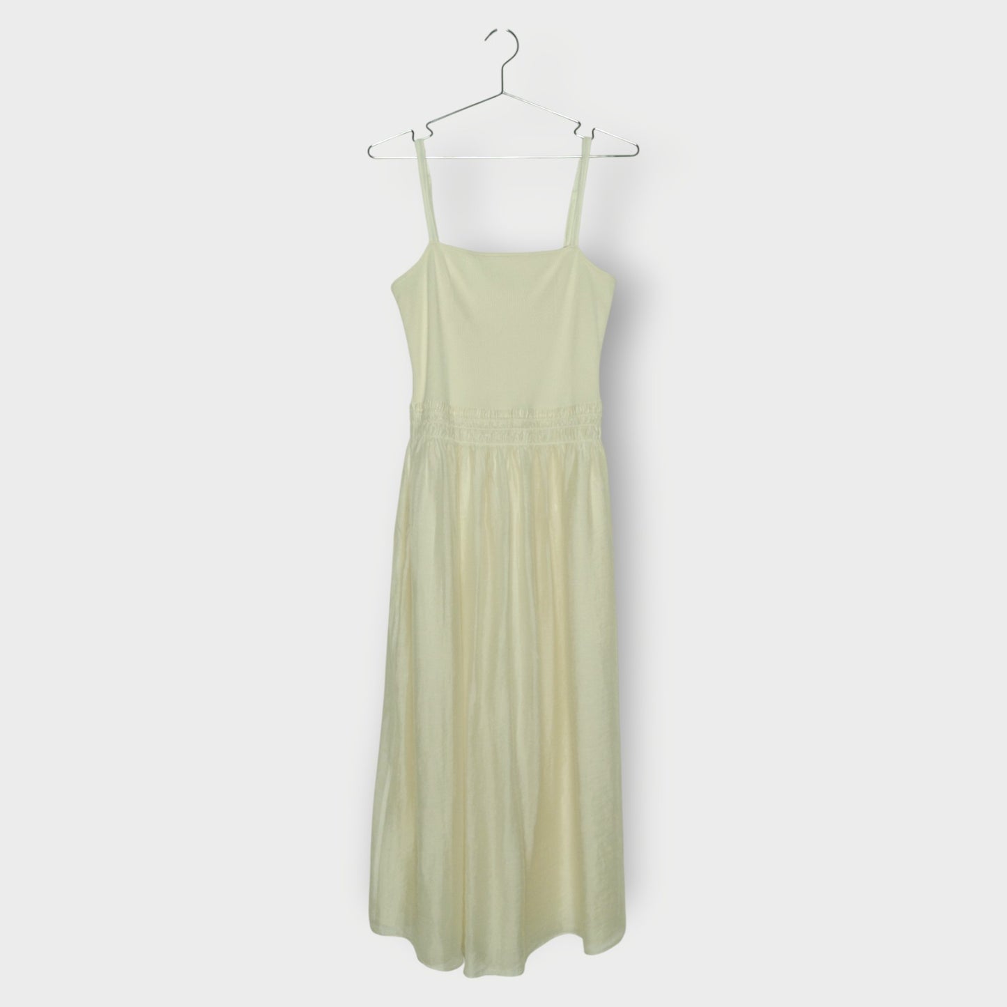 Ribbed Bodice Midi Dress