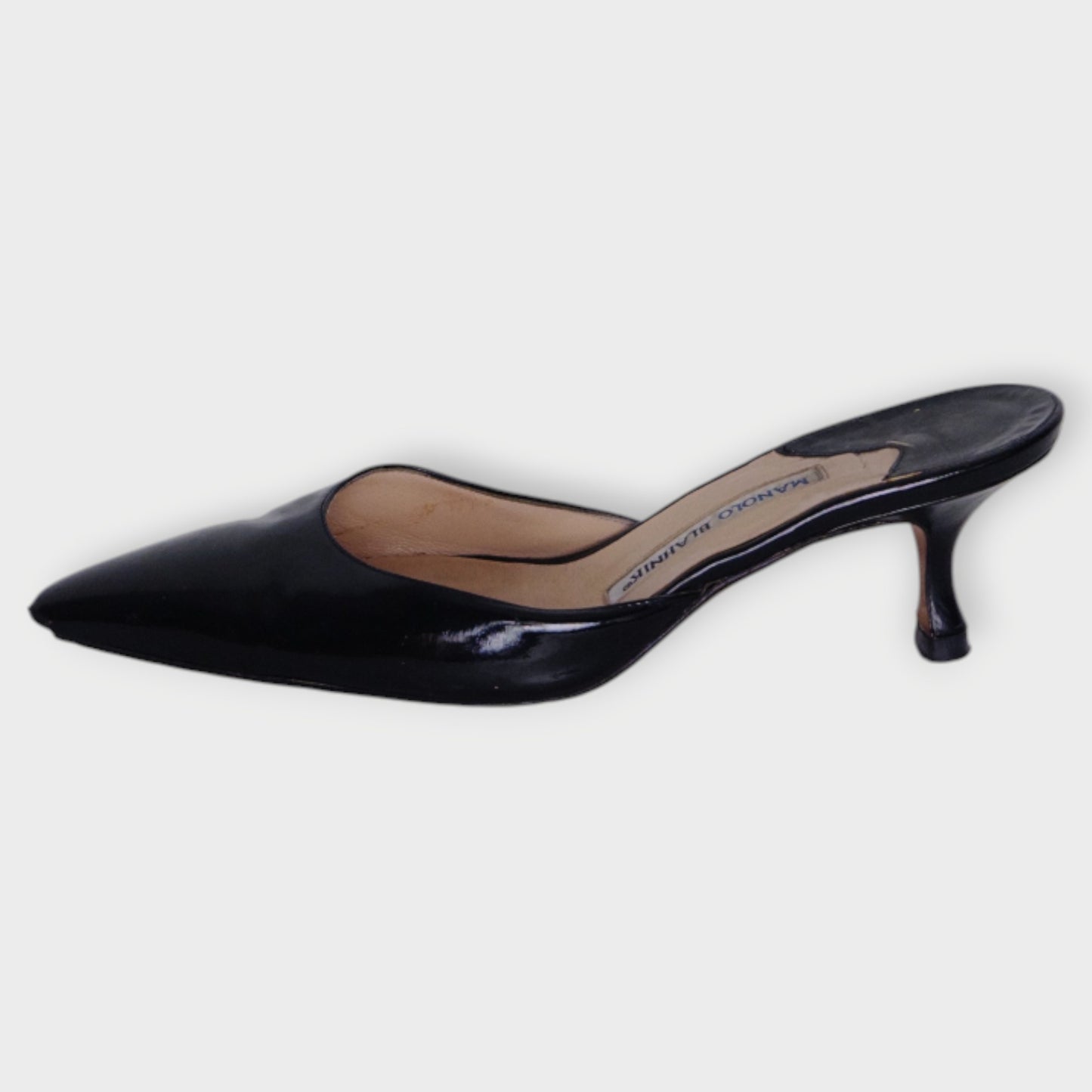 Patent Point Toe Kitten Heel