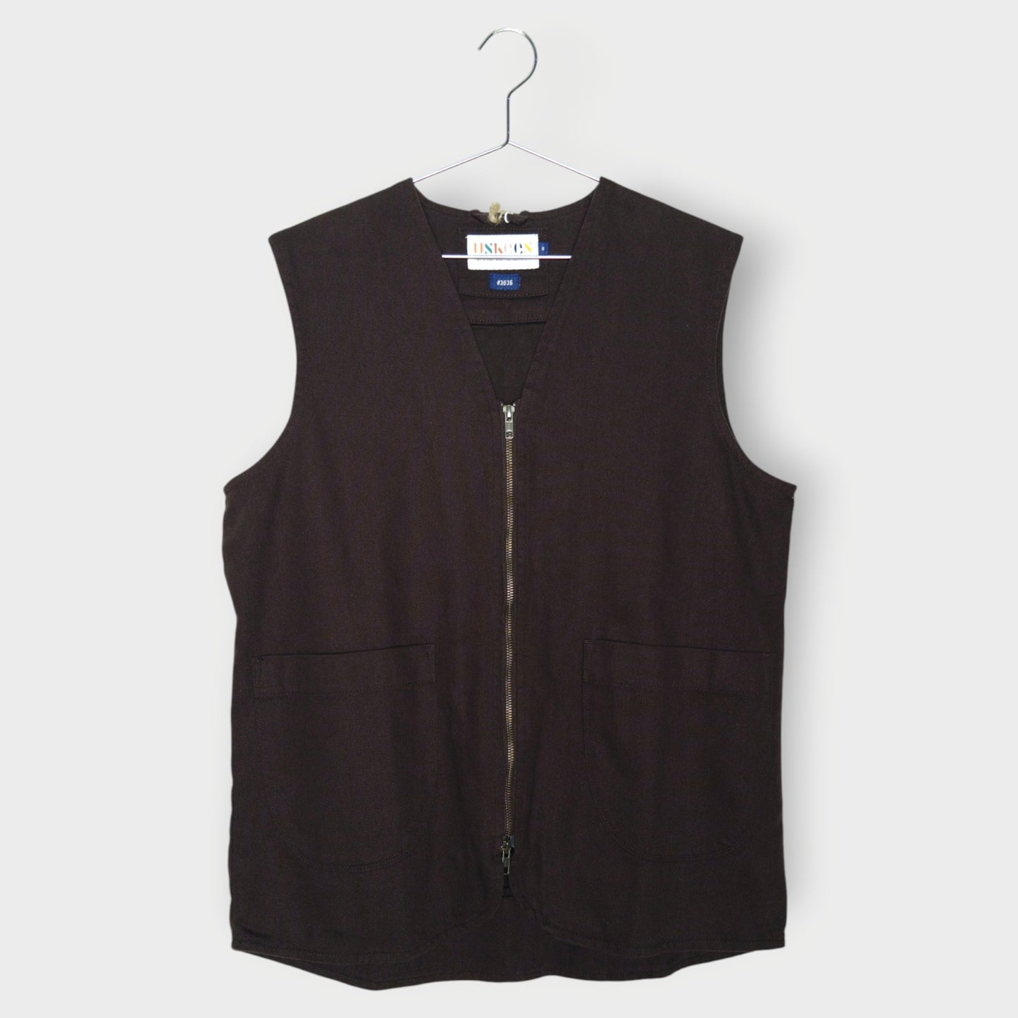 Cotton Drill Zip Vest
