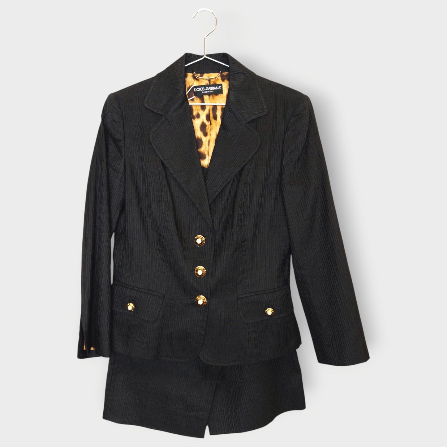 Crinkle Skirt & Blazer Suit
