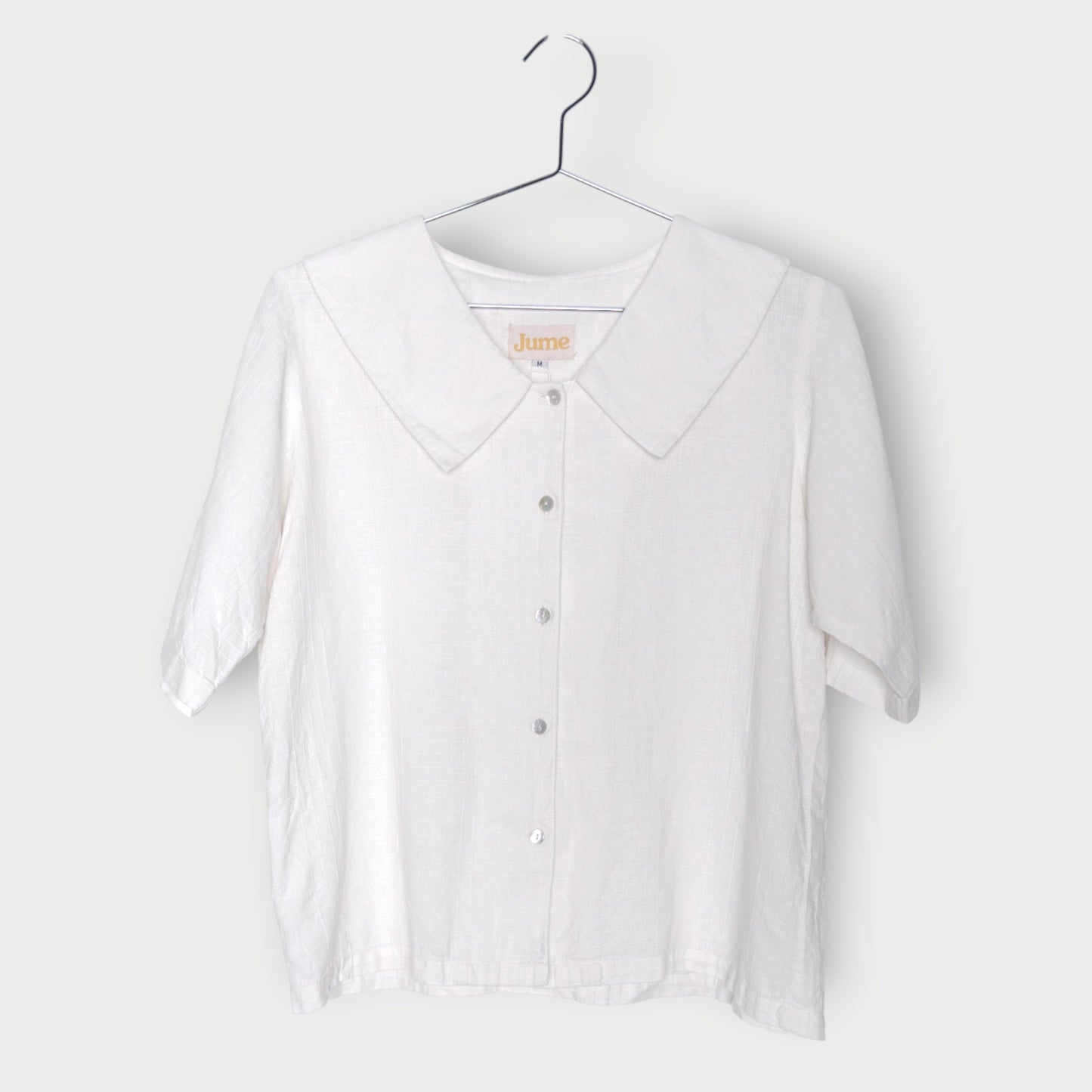 Button Down Large Collar Top