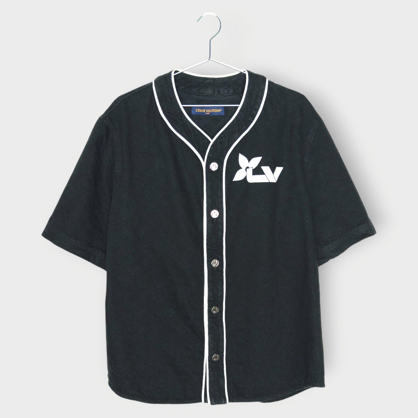 Monogram Denim Baseball Shirt