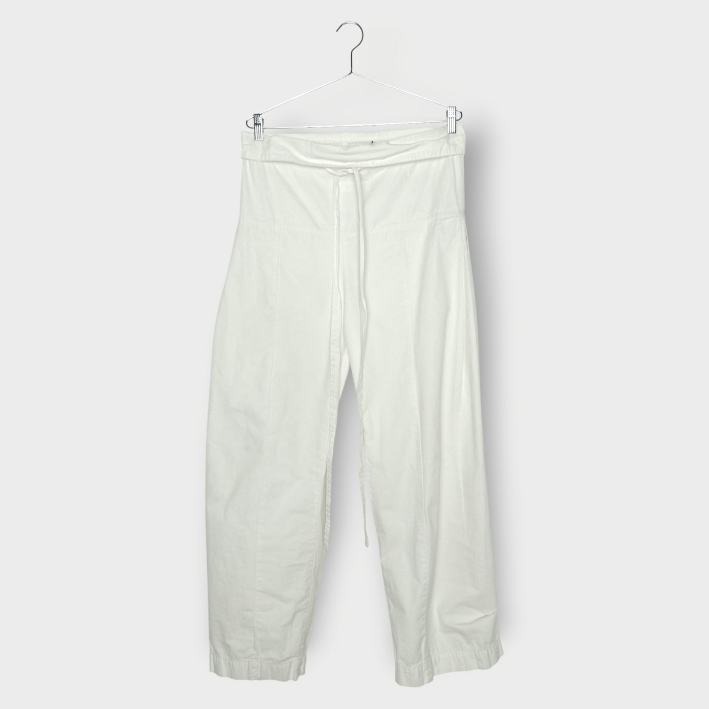 Cotton Drawstring Fisherman Pants