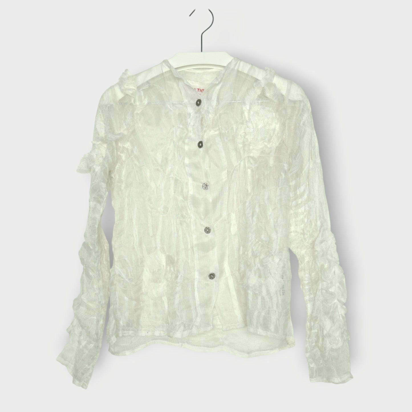 Silk Cotton Gathered & Ruched Shirt
