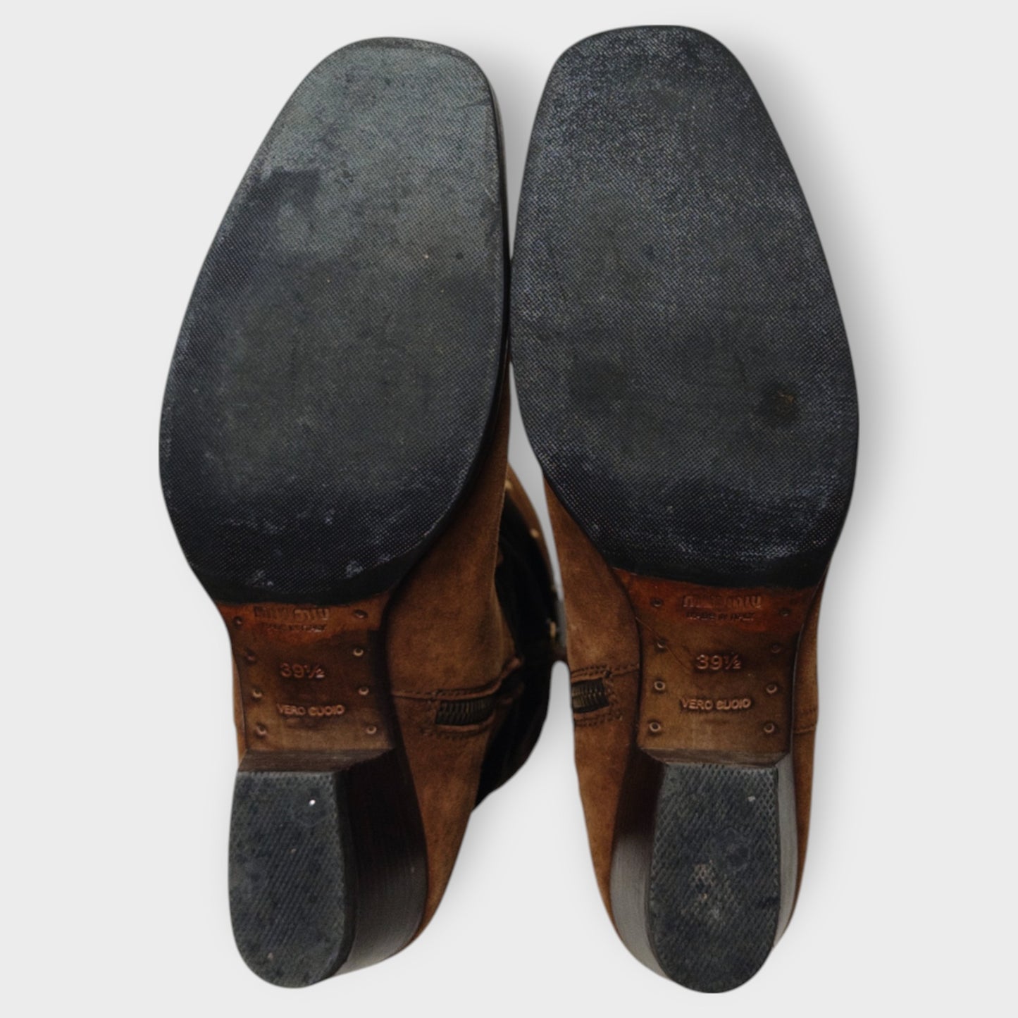 Brown Suede & Velvet Embroidered Cowboy Boot