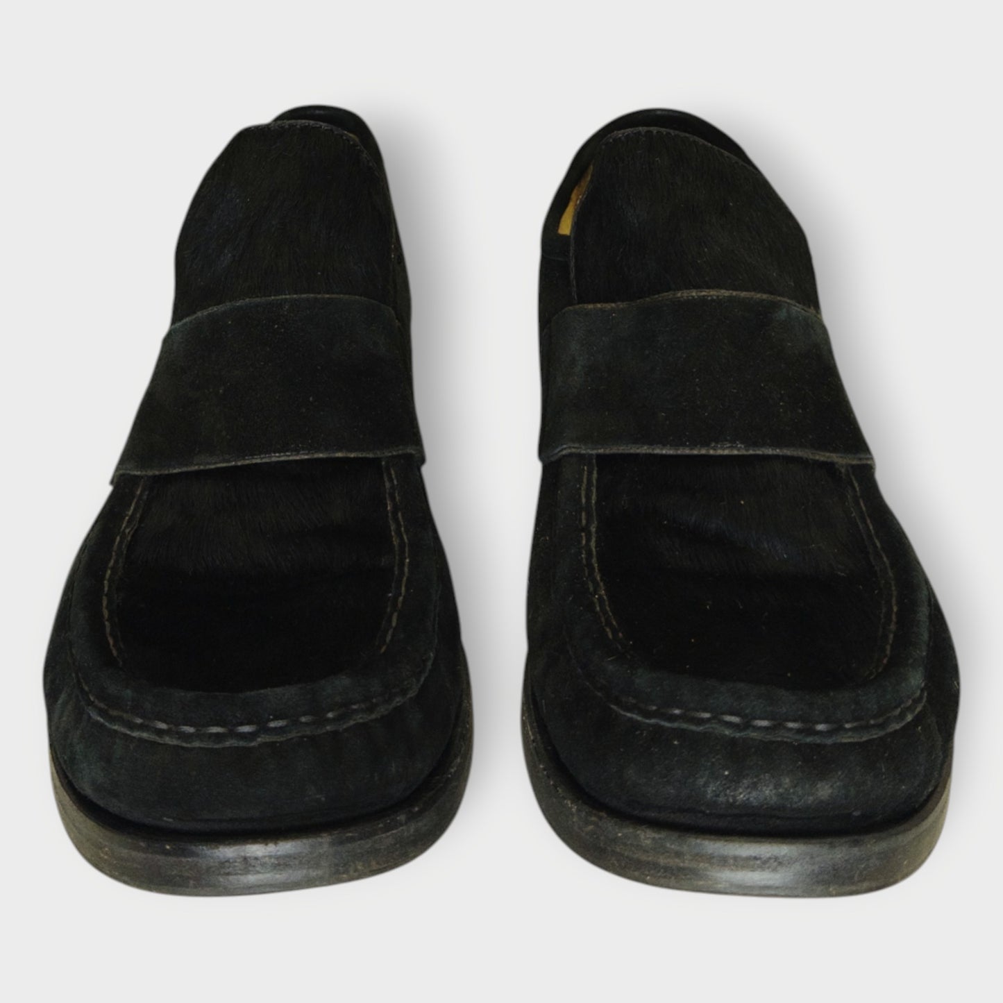 Suede & Pony Hair Square Toe Loafer