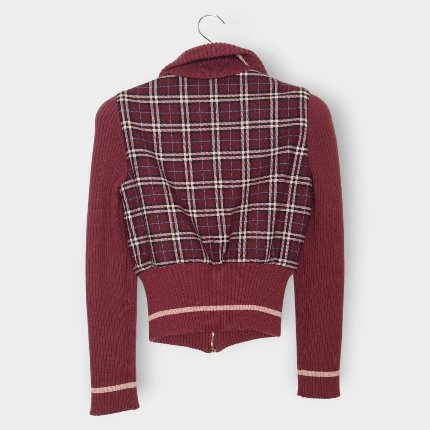 Plaid Wool Bomber Jacket