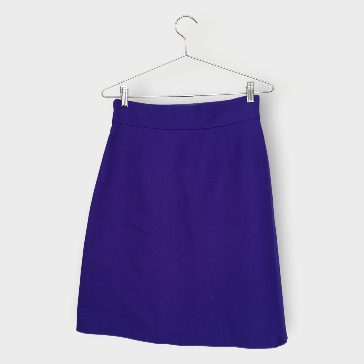 Silk & Wool Midi Skirt with GG Belt