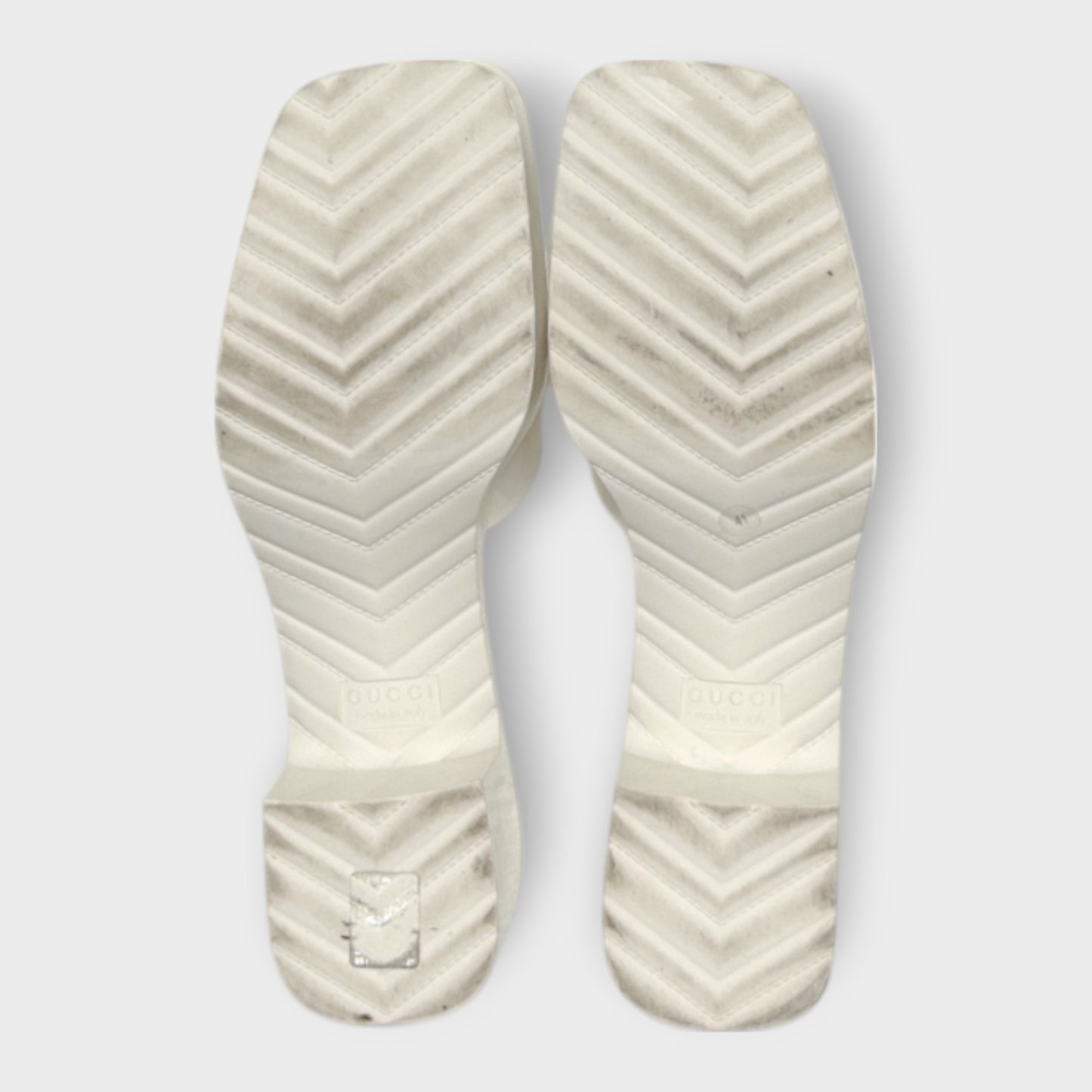 Rubber Low Heel Slide Sandal