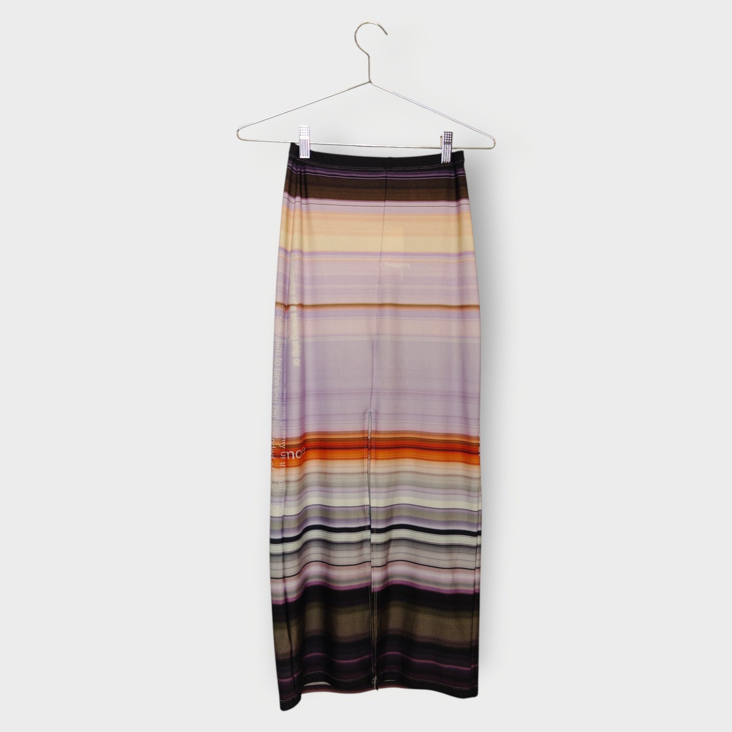 Gradient Nylon Text Midi Skirt
