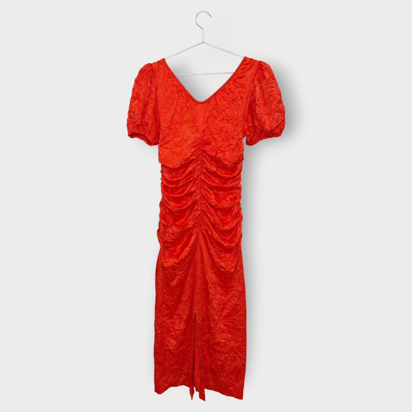 Grenadine Gathered U-Neck Dress