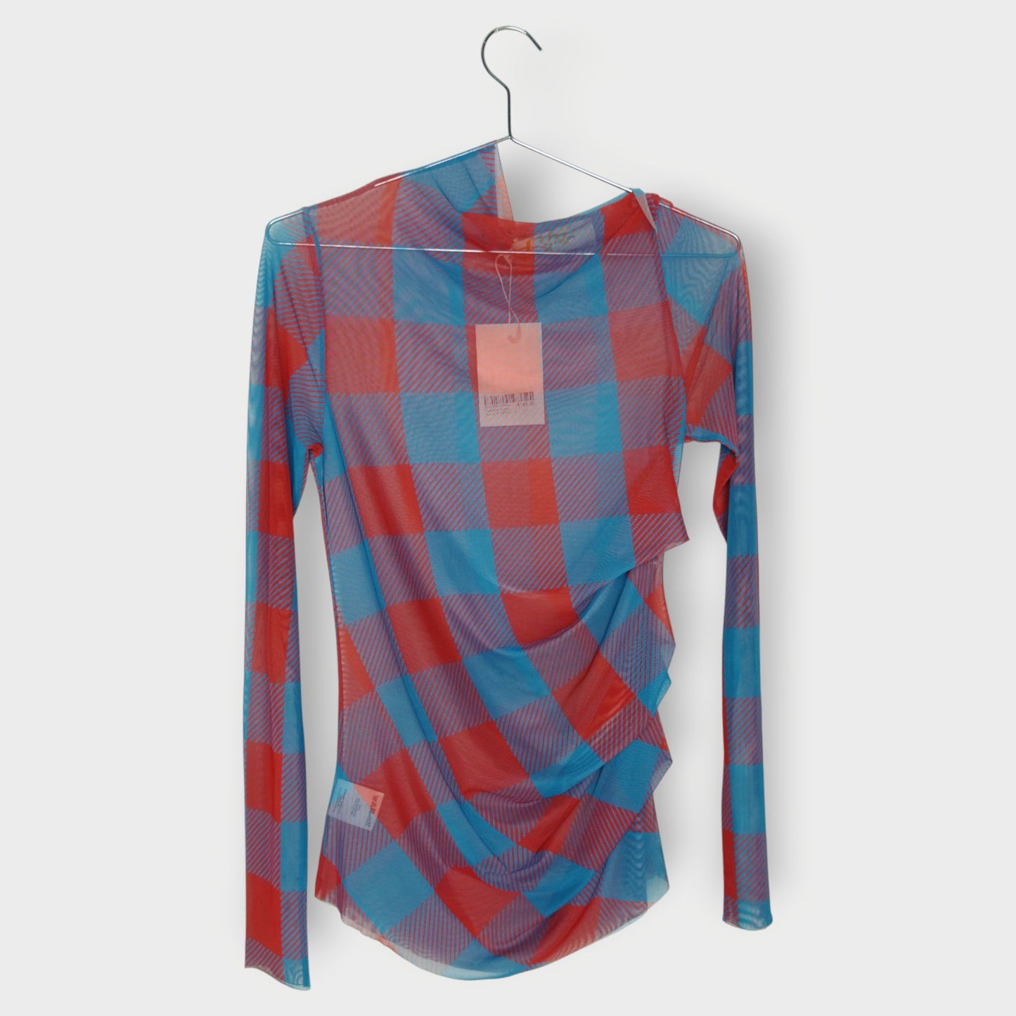 Check Gathered Mesh Skivvy