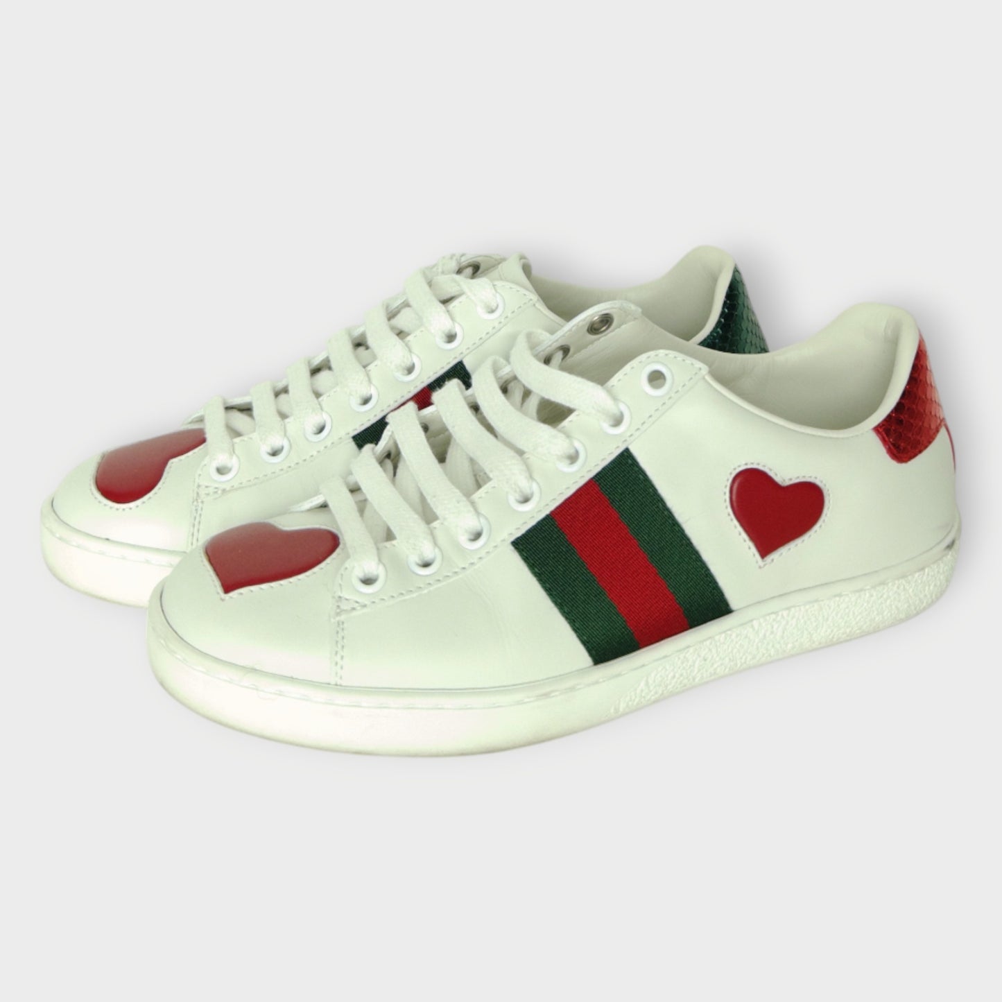 Leather Ace Heart Low Sneaker
