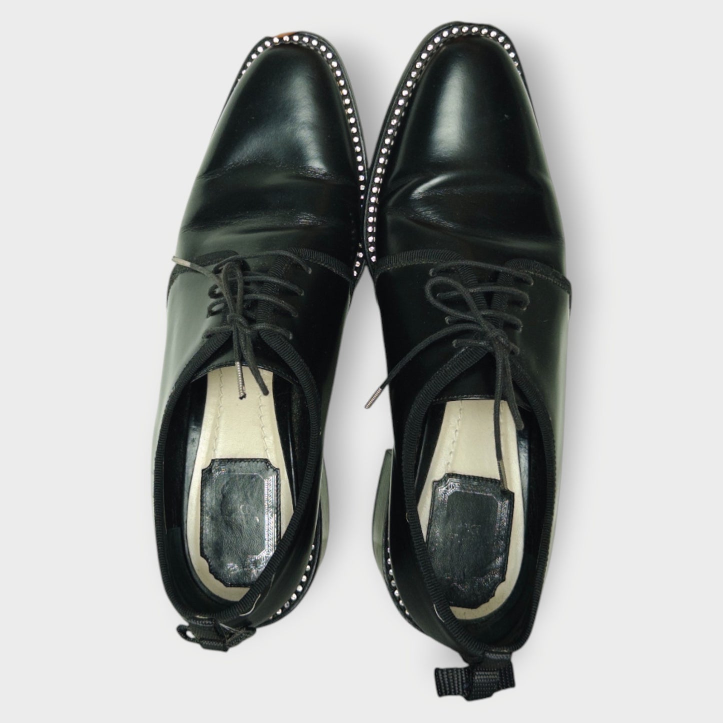 Leather Diamanté Derby Shoe