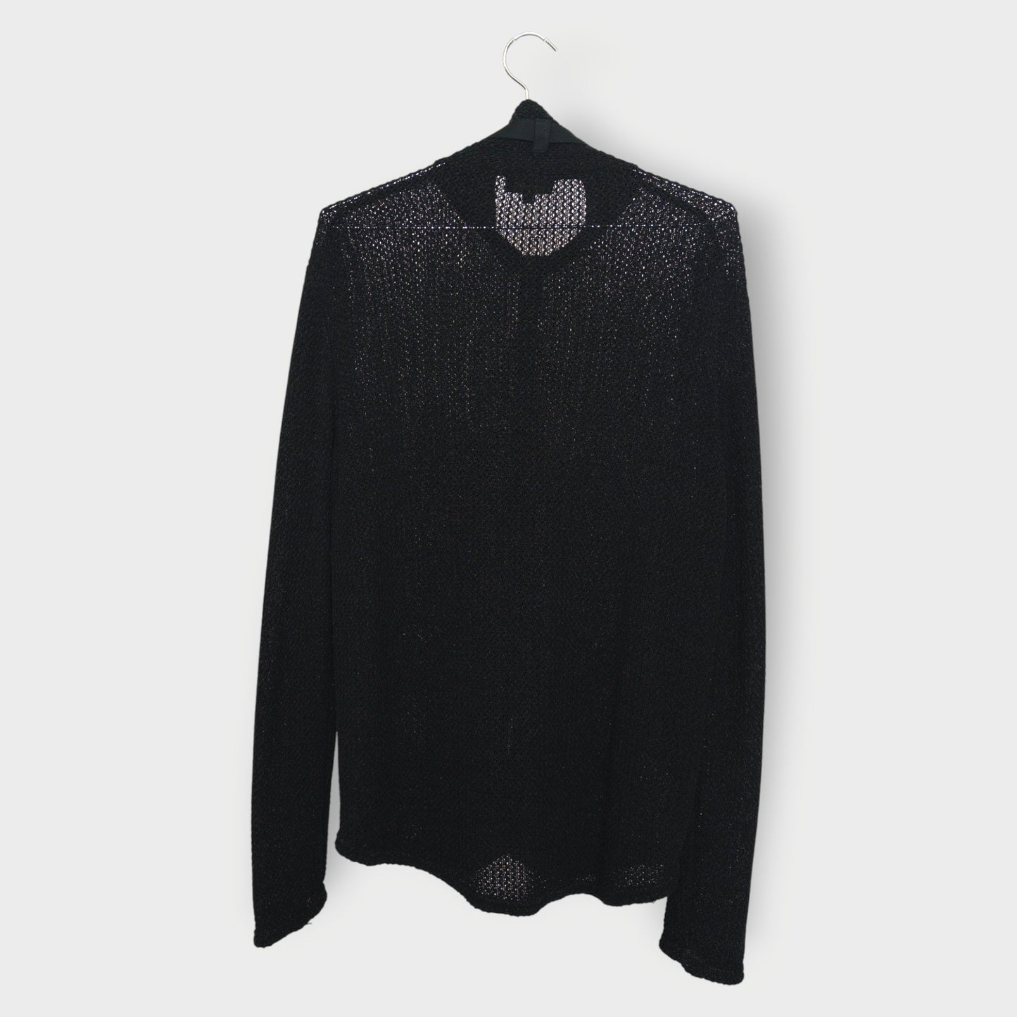 Fine Knit Buckle Collar Cardigan