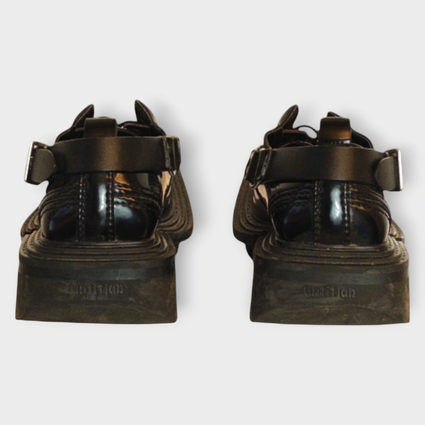 Leather Derby Buckle Shoes