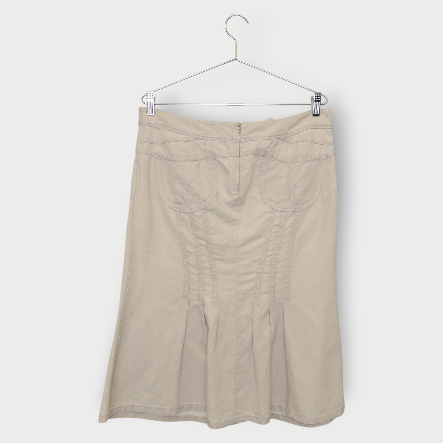 Denim Pleat Mermaid Skirt