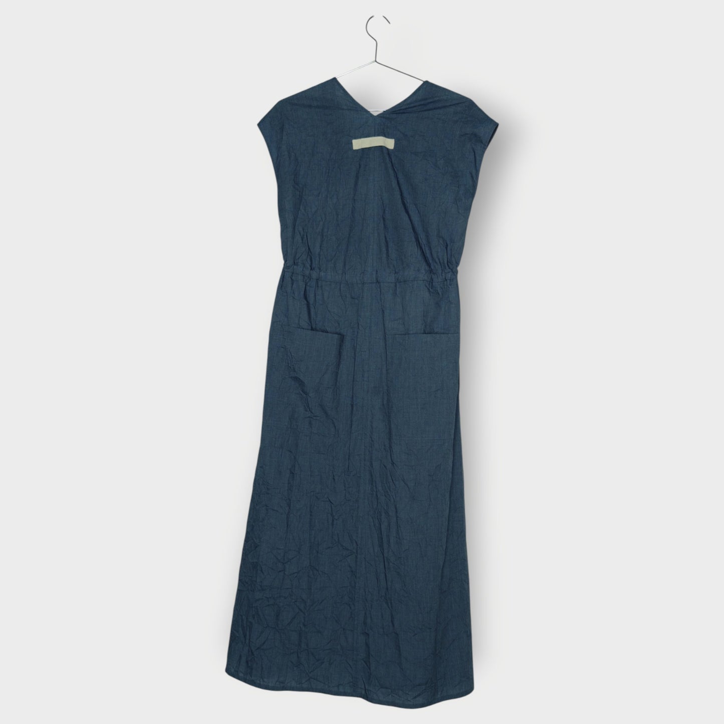 Chambray Crinkle Maxi Dress